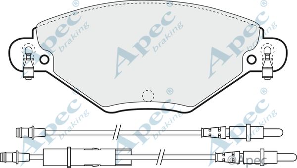 APEC BRAKING Bremžu uzliku kompl., Disku bremzes PAD1259